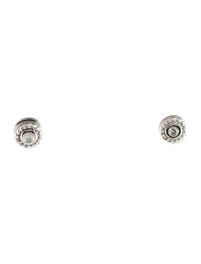 Pre-owned Earrings 14k Diamond Stud  In Multi