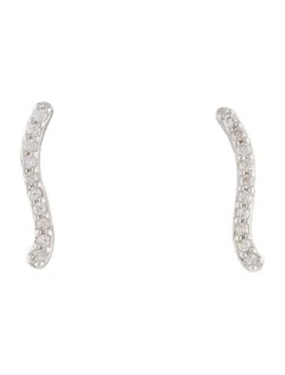 Pre-owned Earrings 14k Diamond Stud  In Multi