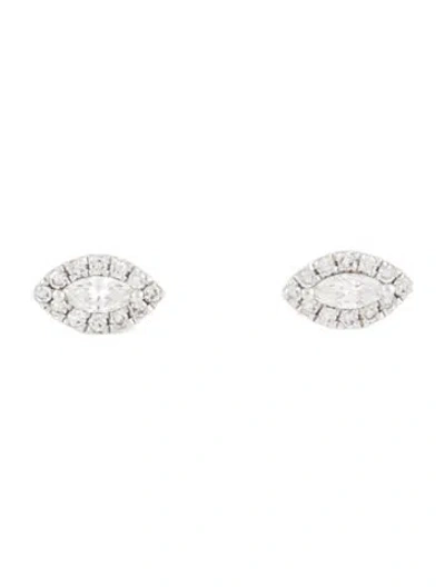 Pre-owned Earrings 14k Diamond Stud  In Multi