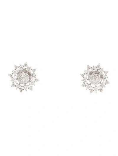 Pre-owned Earrings 14k Diamond Stud  In Multi