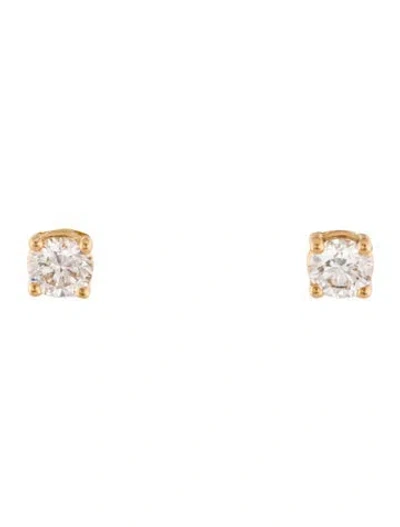 Pre-owned Earrings 14k Diamond Stud  In Multi