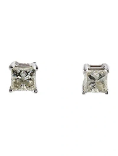 Pre-owned Earrings 14k Diamond Stud  In Multi