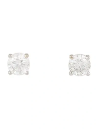Pre-owned Earrings 14k Diamond Stud  In Multi