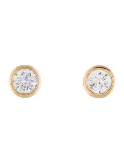 Pre-owned Earrings 14k Diamond Stud  In Multi
