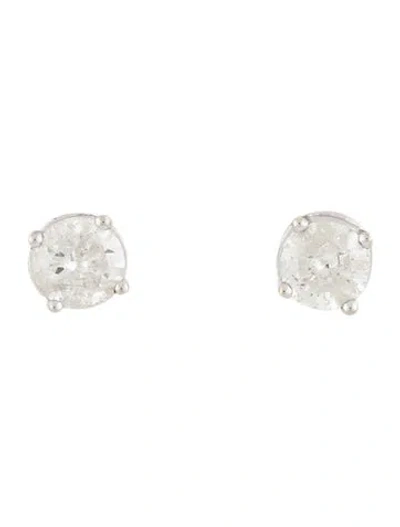 Pre-owned Earrings 14k Diamond Stud  In Multi