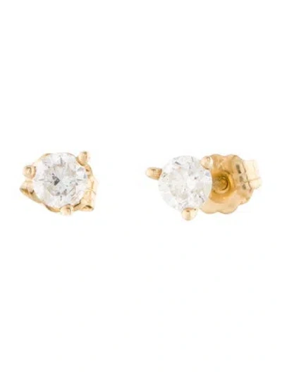Pre-owned Earrings 14k Diamond Stud  In Multi