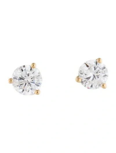 Pre-owned Earrings 14k Diamond Stud  In Multi