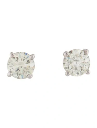 Pre-owned Earrings 14k Diamond Stud  In Multi