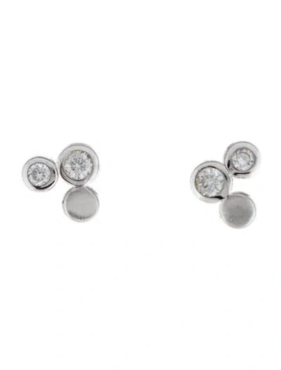 Pre-owned Earrings 14k Diamond Stud  In Multi