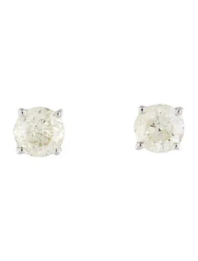 Pre-owned Earrings 14k Diamond Stud  In Multi