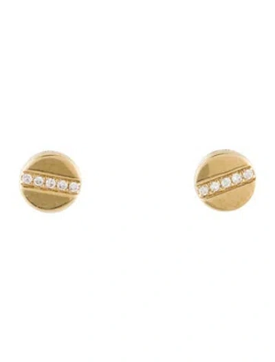 Pre-owned Earrings 14k Diamond Stud  In Multi