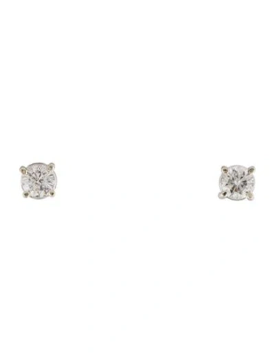Pre-owned Earrings 14k Diamond Stud  In Multi