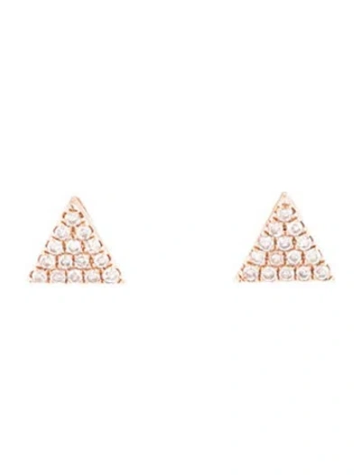 Pre-owned Earrings 14k Diamond Stud  In Multi