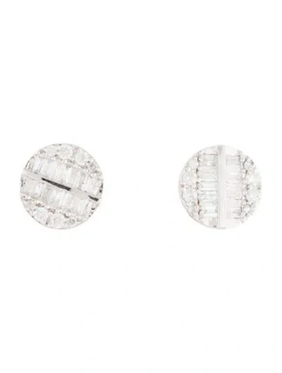 Pre-owned Earrings 14k Diamond Stud  In Multi