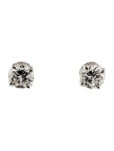 Pre-owned Earrings 14k Diamond Stud  In Multi
