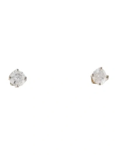 Pre-owned Earrings 14k Diamond Stud  In Multi