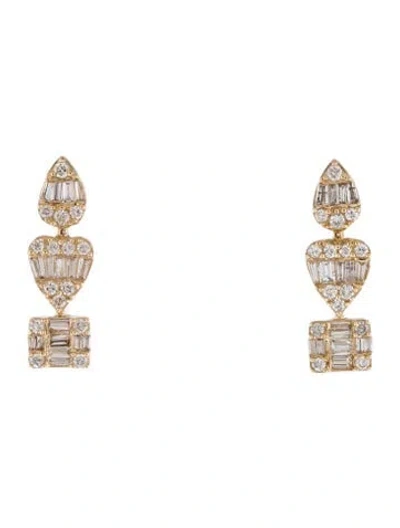 Pre-owned Earrings 14k Diamond Stud  In Multi