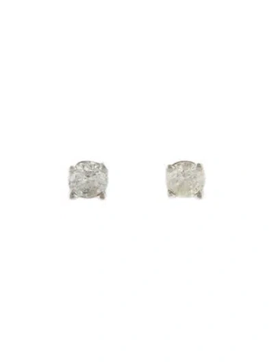 Pre-owned Earrings 14k Diamond Stud  In Multi