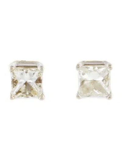 Pre-owned Earrings 14k Diamond Stud  In Multi