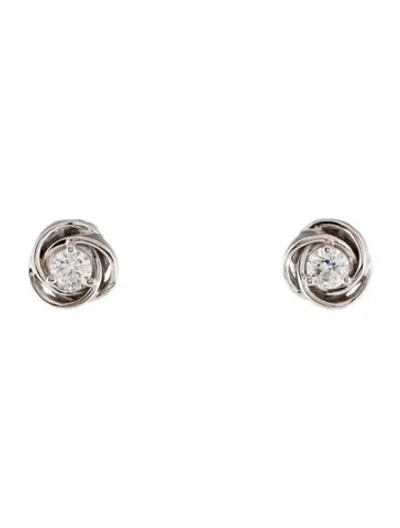 Pre-owned Earrings 14k Diamond Stud  In Multi