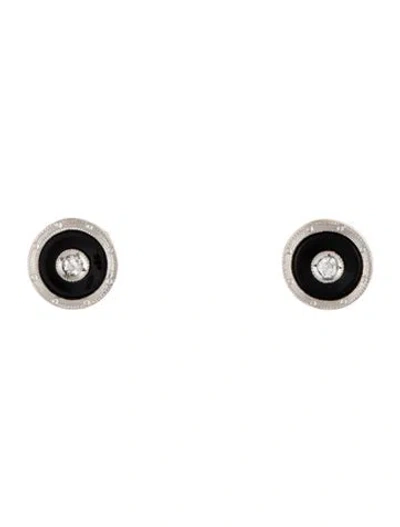 Pre-owned Earrings 14k Diamond Stud  In Multi