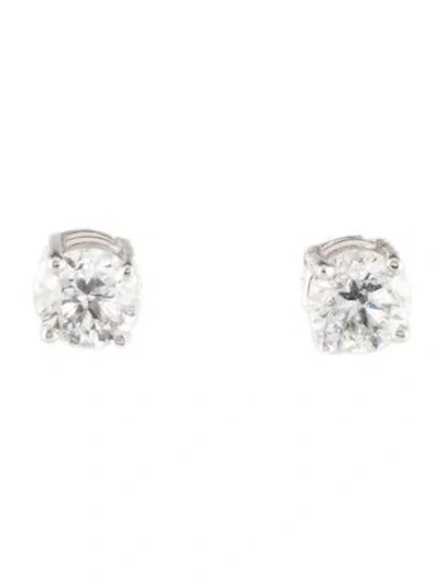 Pre-owned Earrings 14k Diamond Stud  In Multi