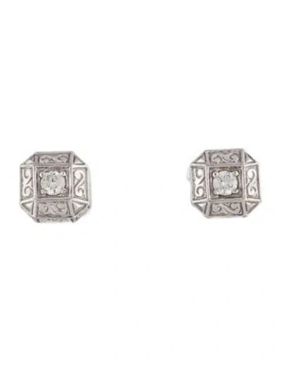 Pre-owned Earrings 14k Diamond Stud  In Multi