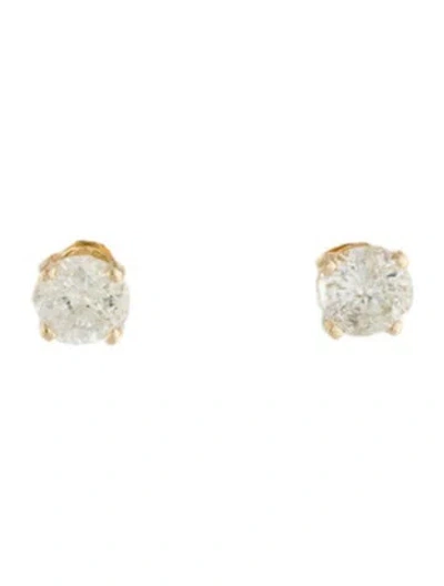 Pre-owned Earrings 14k Diamond Stud  In Multi