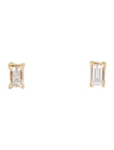 Pre-owned Earrings 14k Diamond Stud  In Multi