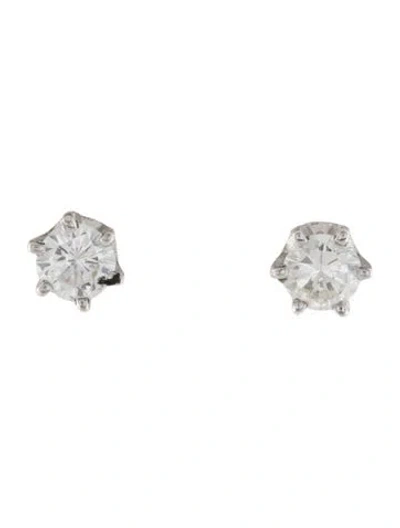 Pre-owned Earrings 14k Diamond Stud  In Multi