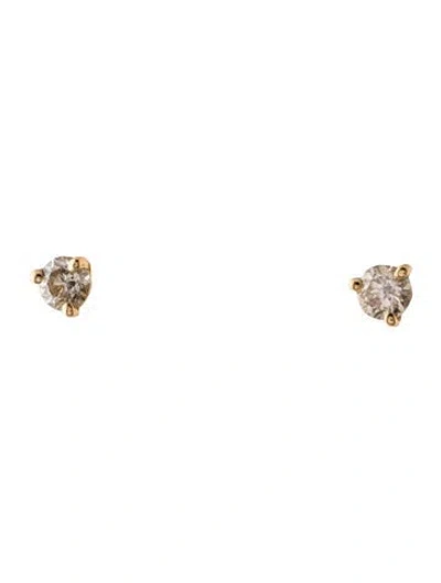 Pre-owned Earrings 14k Diamond Stud  In Multi