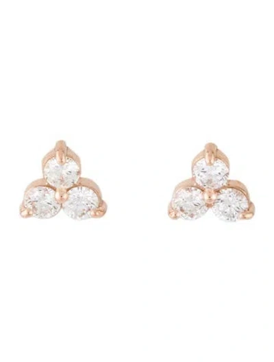 Pre-owned Earrings 14k Diamond Stud  In Multi