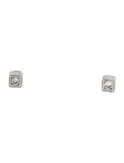 Pre-owned Earrings 14k Diamond Stud  In Multi