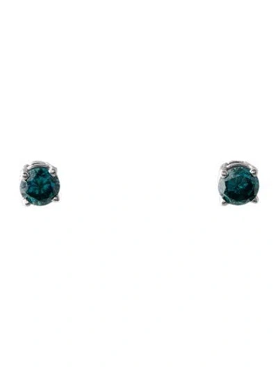 Pre-owned Earrings 14k Diamond Stud  In Multi