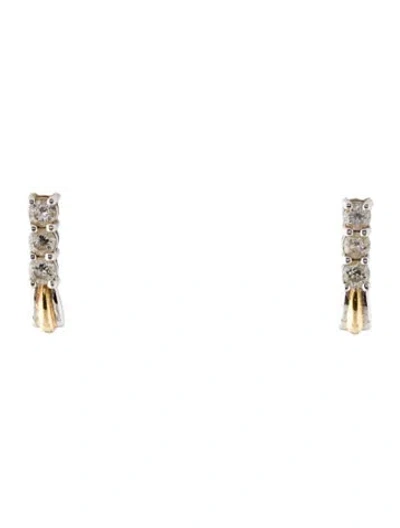 Pre-owned Earrings 14k Diamond Stud  In Multi