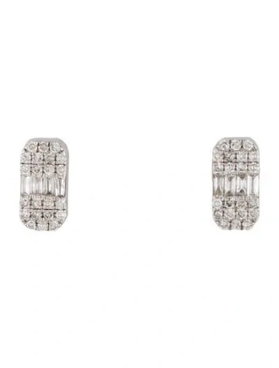 Pre-owned Earrings 14k Diamond Stud  In Multi