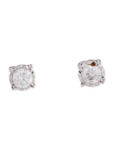 Pre-owned Earrings 14k Diamond Stud  In Multi