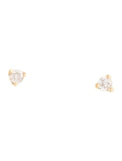 Pre-owned Earrings 14k Diamond Stud  In Multi