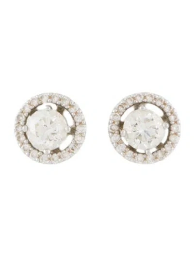 Pre-owned Earrings 14k Diamond Stud  W/ 14k Diamond Earring Enhancers In Multi
