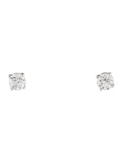 Pre-owned Earrings 14k Diamond Studs In Multi