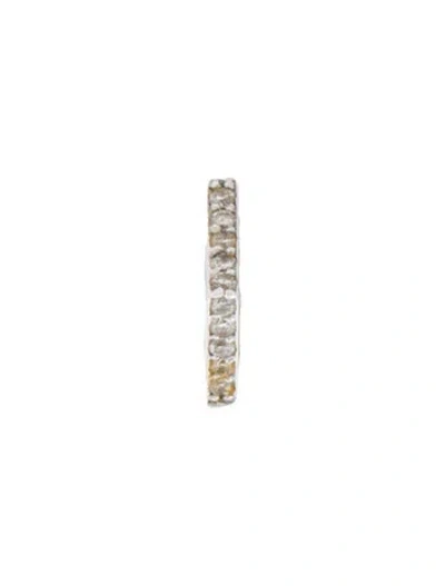 Pre-owned Earrings 14k Diamond Triangle Single Stud Earring In Multi