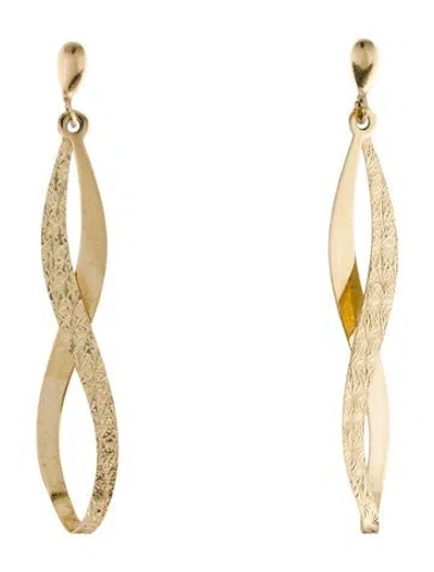 Pre-owned Earrings 14k Drop  In Multi