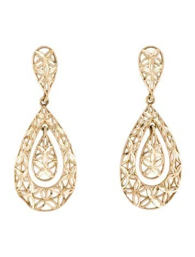 Pre-owned Earrings 14k Drop  In Multi