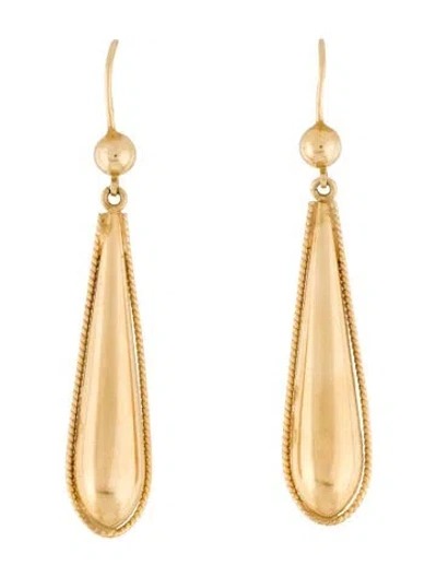 Pre-owned Earrings 14k Drop  In Multi