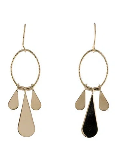 Pre-owned Earrings 14k Drop  In Multi