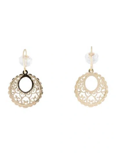 Pre-owned Earrings 14k Drop  In Multi