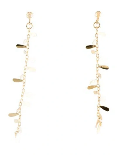 Pre-owned Earrings 14k Drop  In Multi