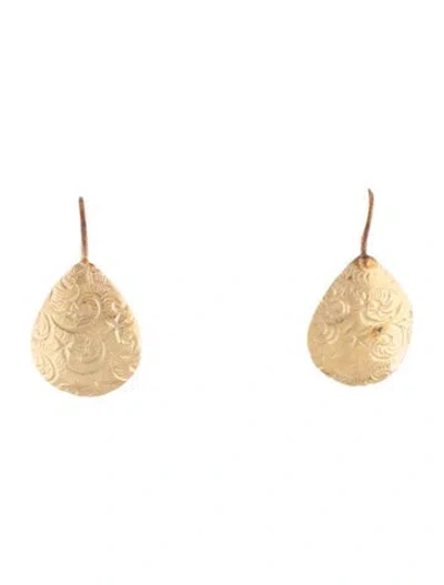 Pre-owned Earrings 14k Drop  In Multi
