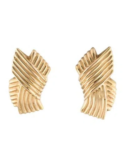 Pre-owned Earrings 14k Drop  In Multi