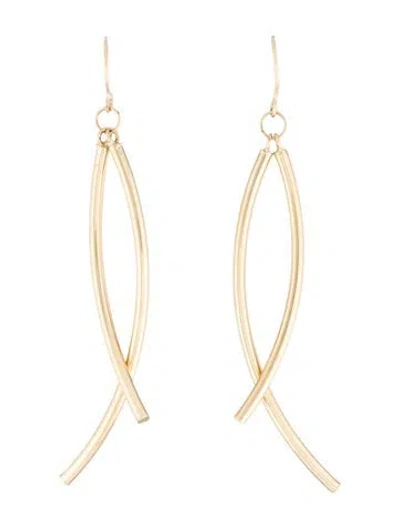 Pre-owned Earrings 14k Drop  In Multi